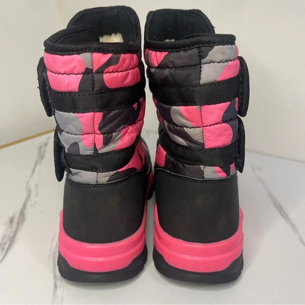 Girls’ Snow Boots Pink and Black Size 3 Little Girl